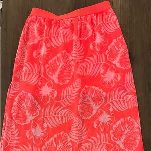 H&M palm leave layered skirt